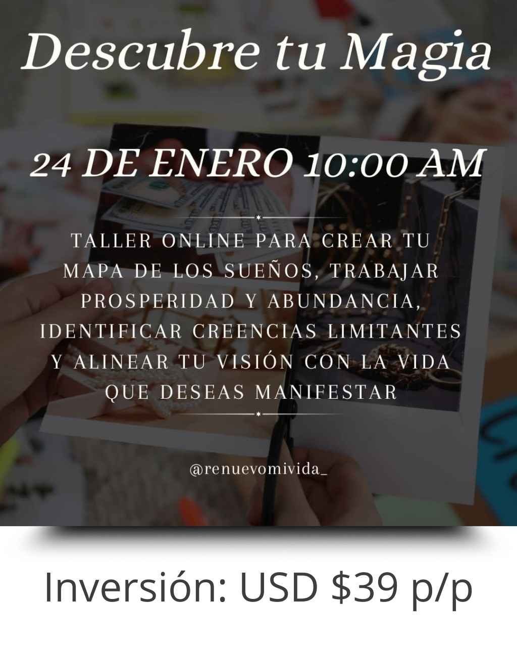 Inversión USD $39 pp
